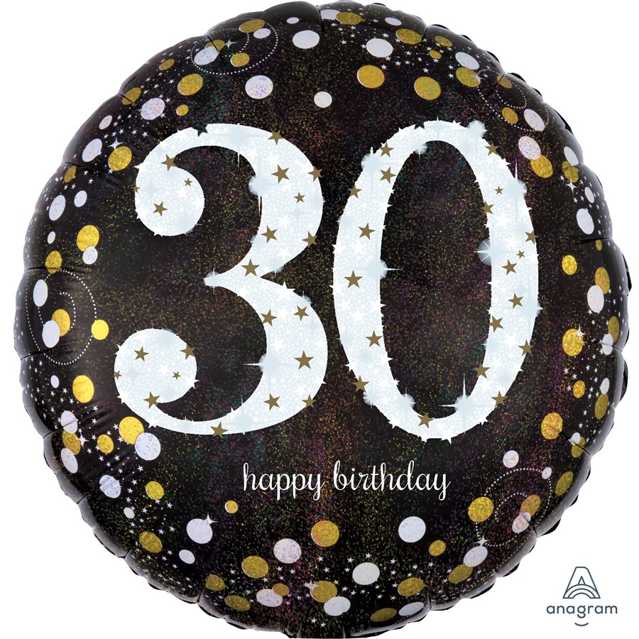 30th Birthday Black & Gold