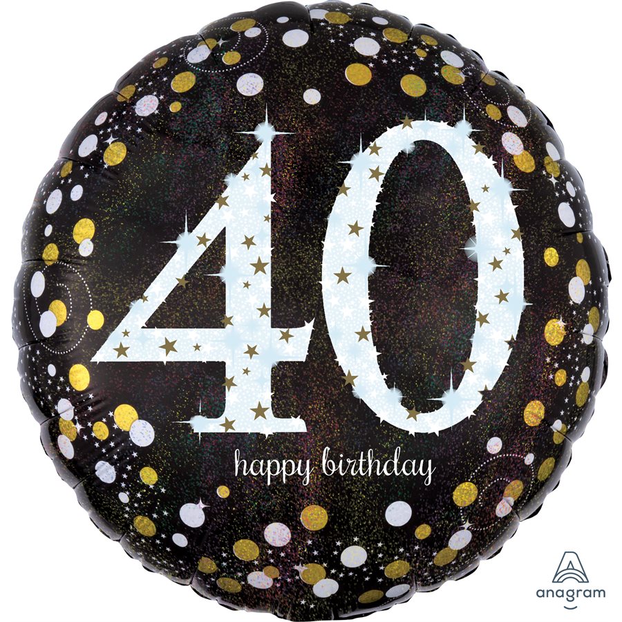 40th Birthday Black & Gold