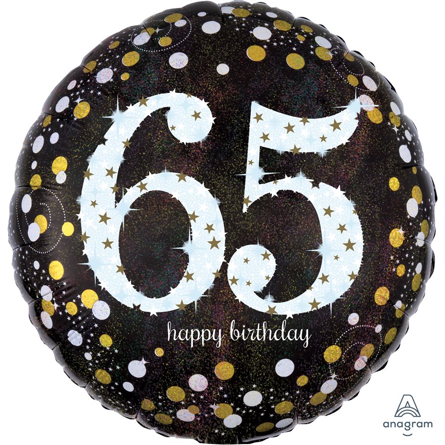 65th Birthday Black & Gold