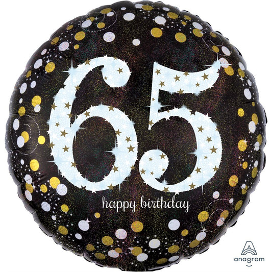 65th Birthday Black & Gold