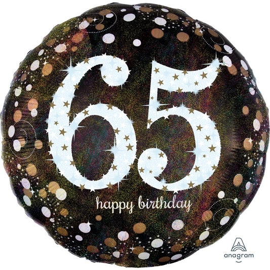Jumbo Sparkling 65th Birthday Balloon