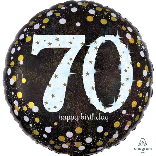 70th Birthday Black & Gold