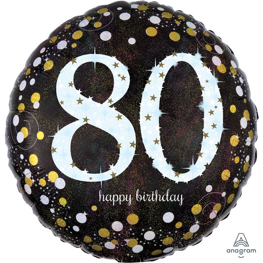 80th Birthday Black & Gold