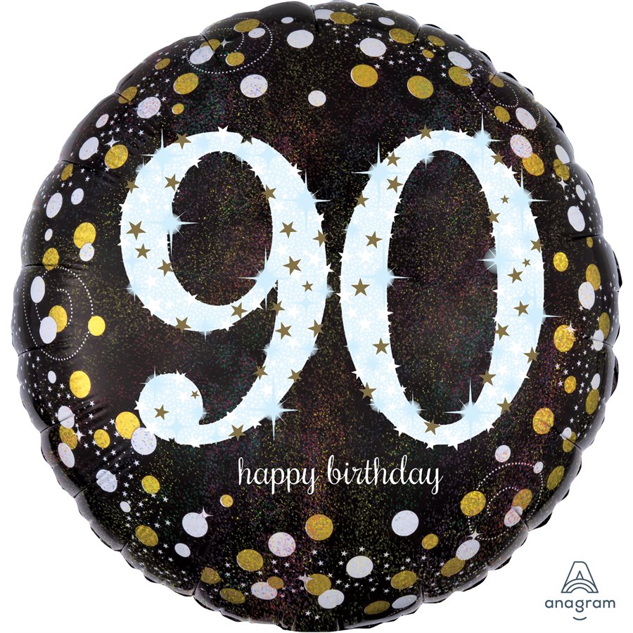 90th Birthday Black & Gold