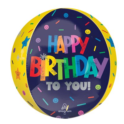 Happy Birthday Orbz Balloon