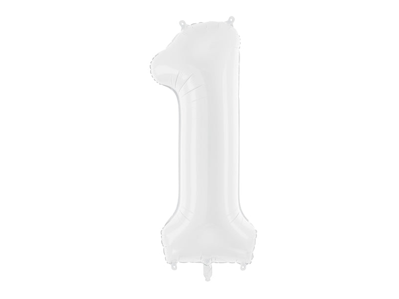 Number Balloon White