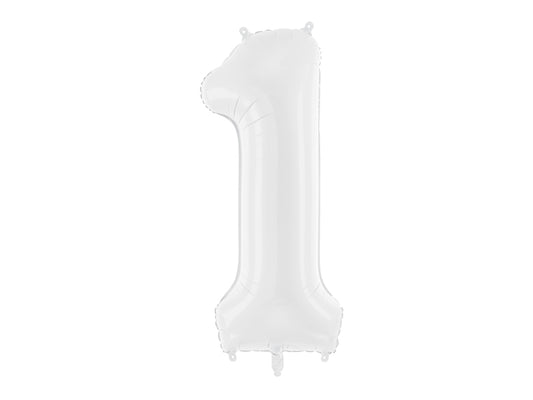 Number Balloon White