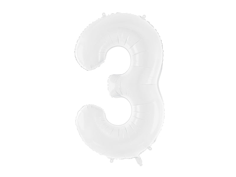 Number Balloon White
