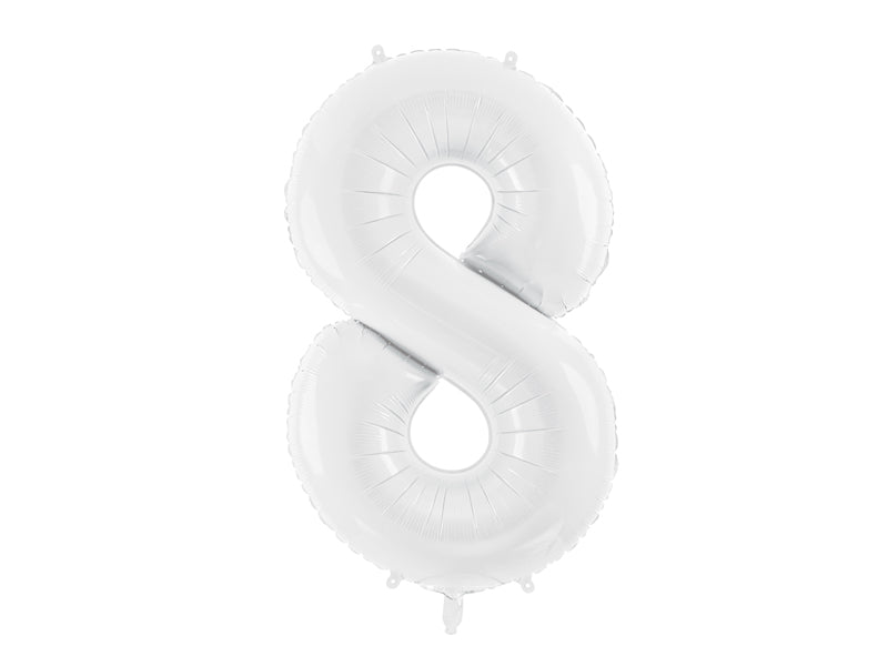 Number Balloon White
