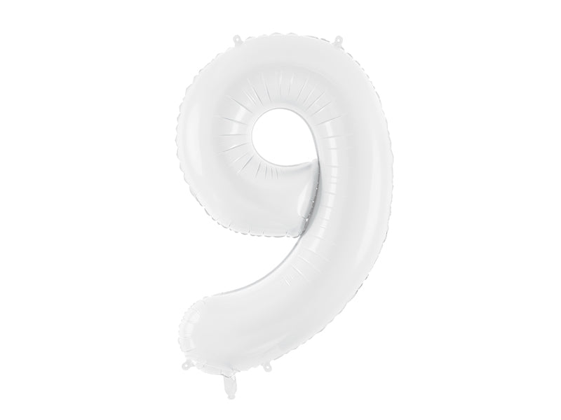 Number Balloon White