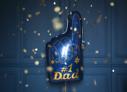 #1 Dad Foam Finger Foil Balloon