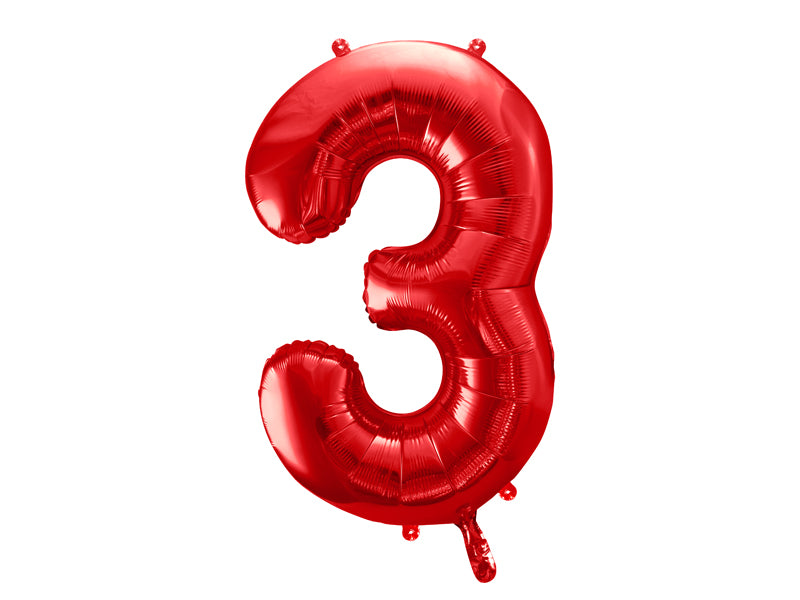 Number Balloon Red