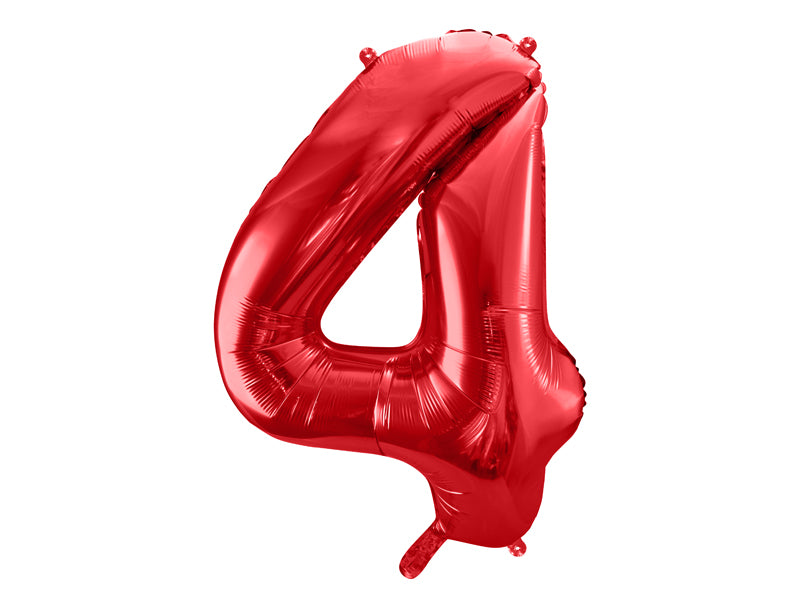 Number Balloon Red