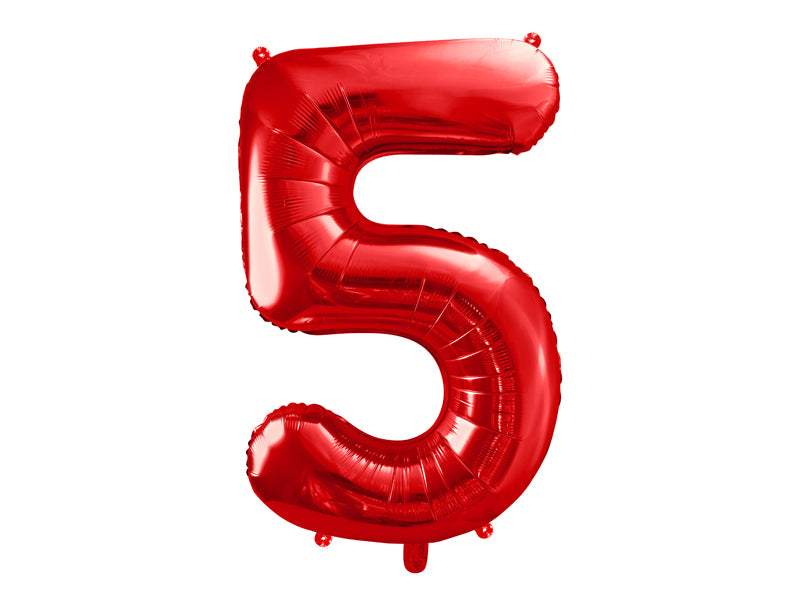 Number Balloon Red