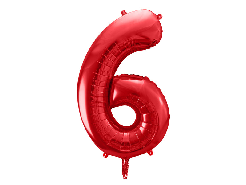 Number Balloon Red