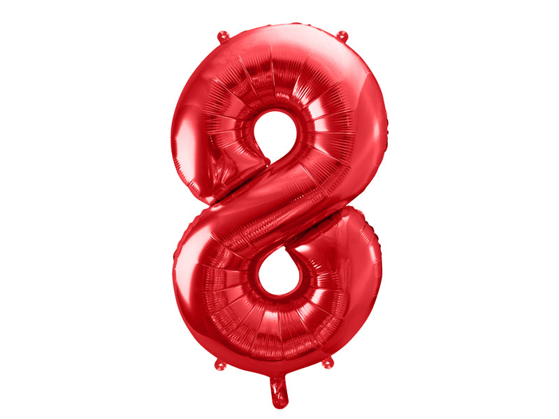 Number Balloon Red