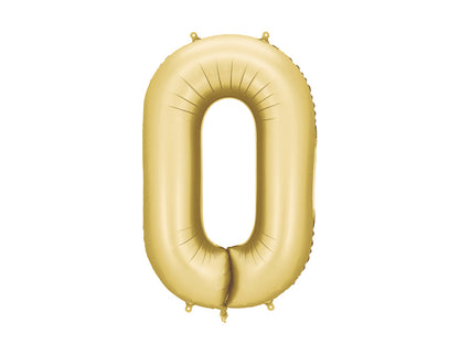 Number '0' Gold Balloon