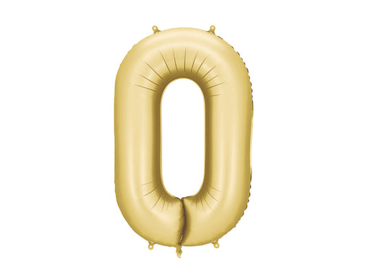 Number '0' Gold Balloon
