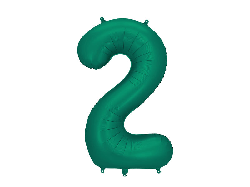 Number Balloon Emerald Green