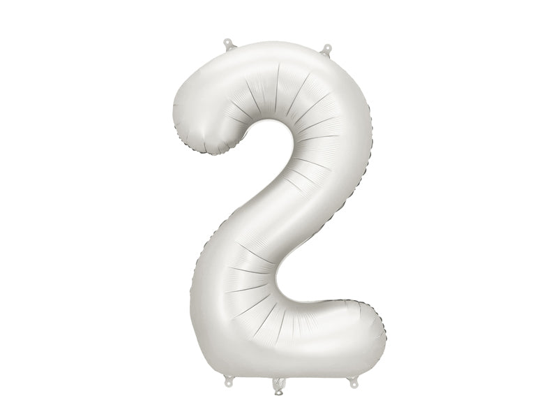Number Balloon Silver