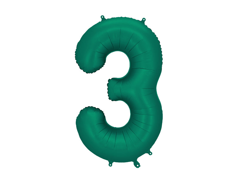 Number Balloon Emerald Green