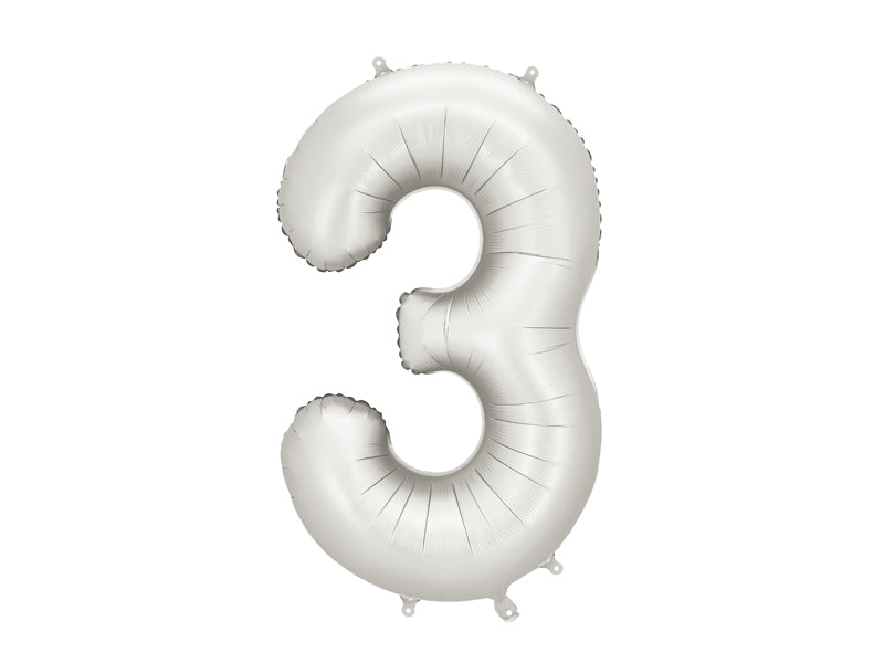 Number Balloon Silver