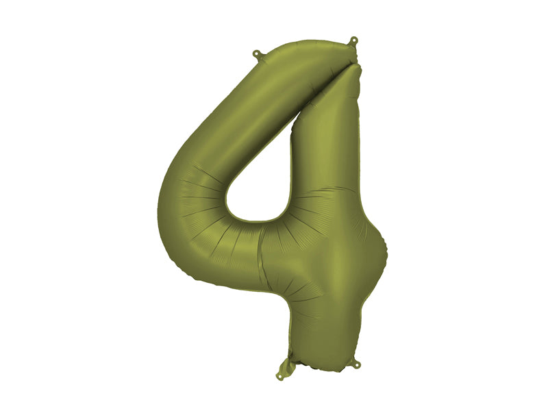 Number Balloon Olive Green