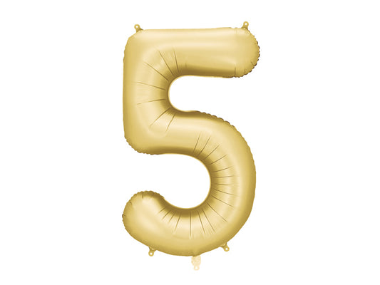 Number '5' Gold Balloon