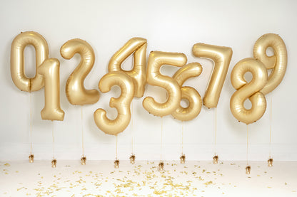 Number '6' Gold Balloon