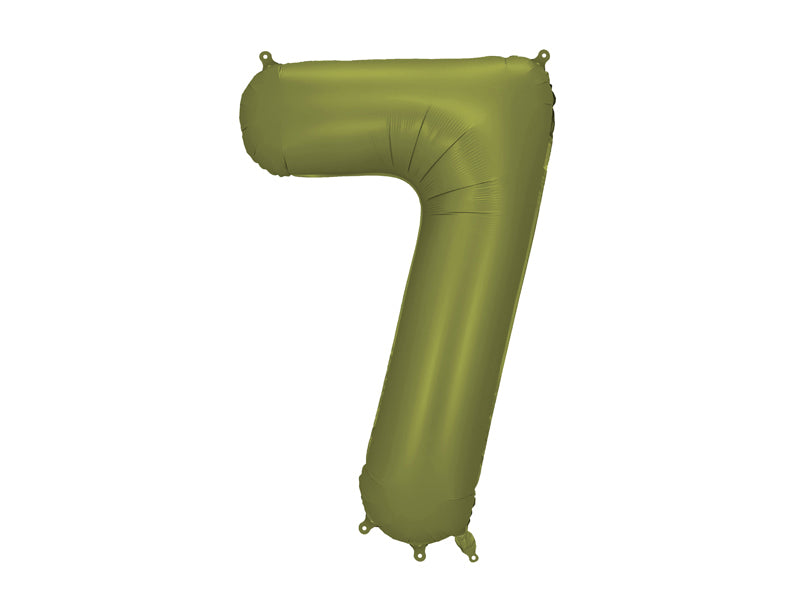 Number Balloon Olive Green