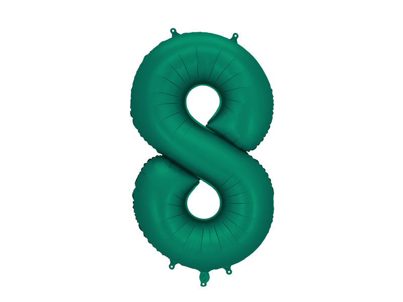 Number Balloon Emerald Green