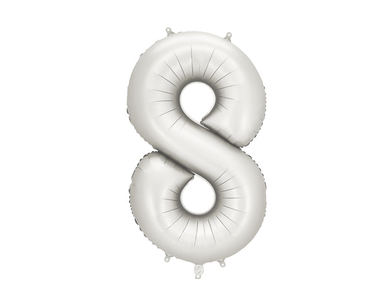 Number Balloon Silver