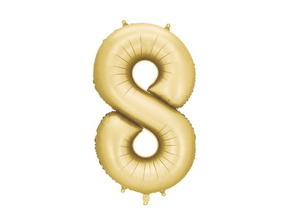 Number '8' Gold Balloon