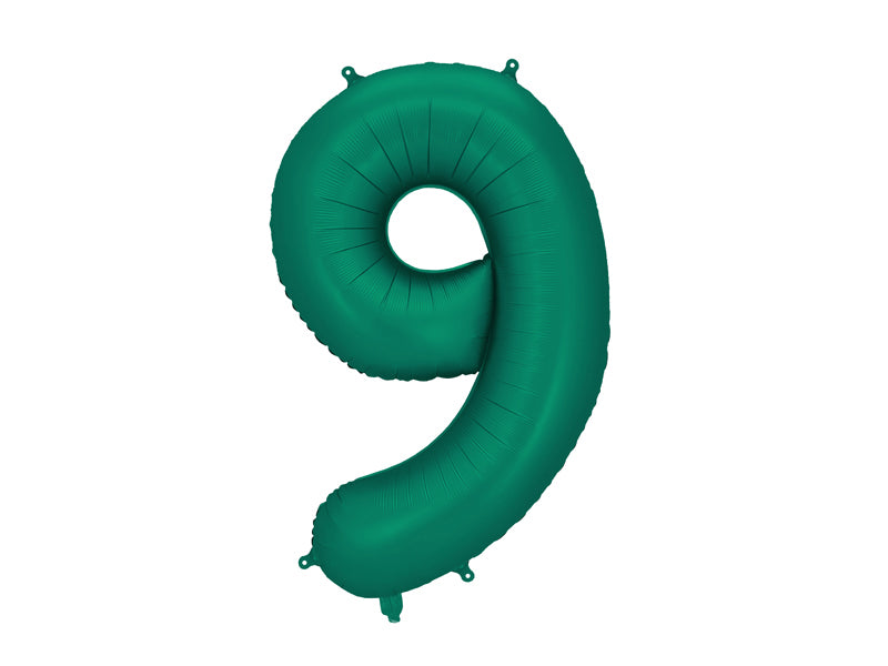 Number Balloon Emerald Green