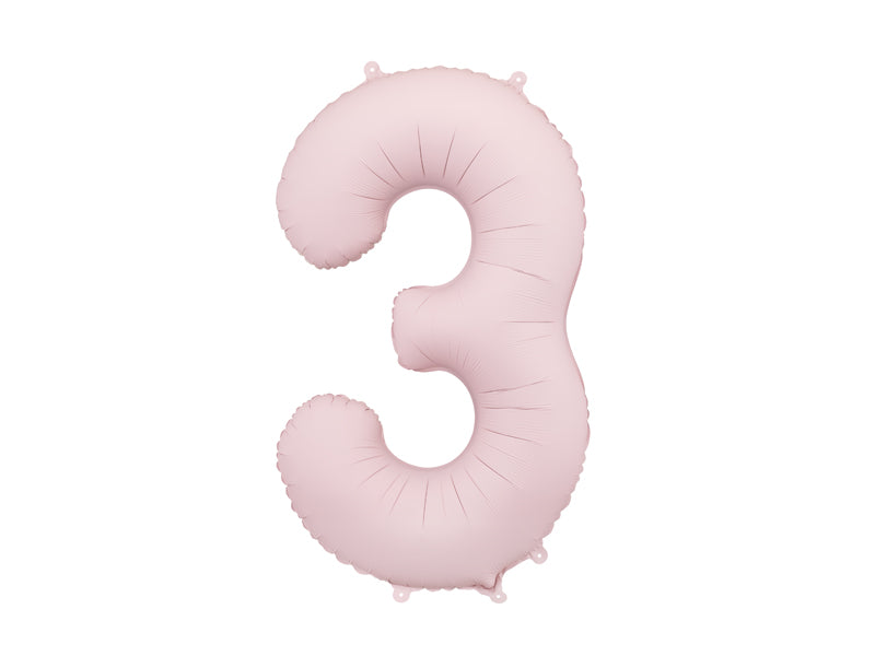 Number Balloon Pastel Pink