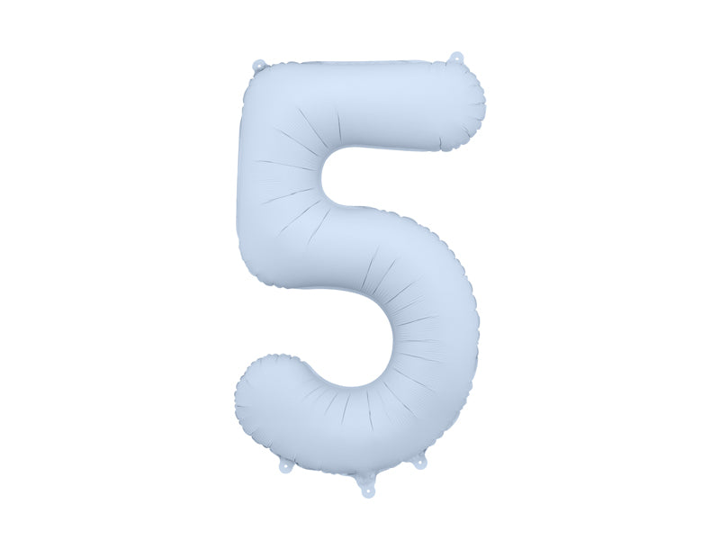 Number Balloon Pastel Blue