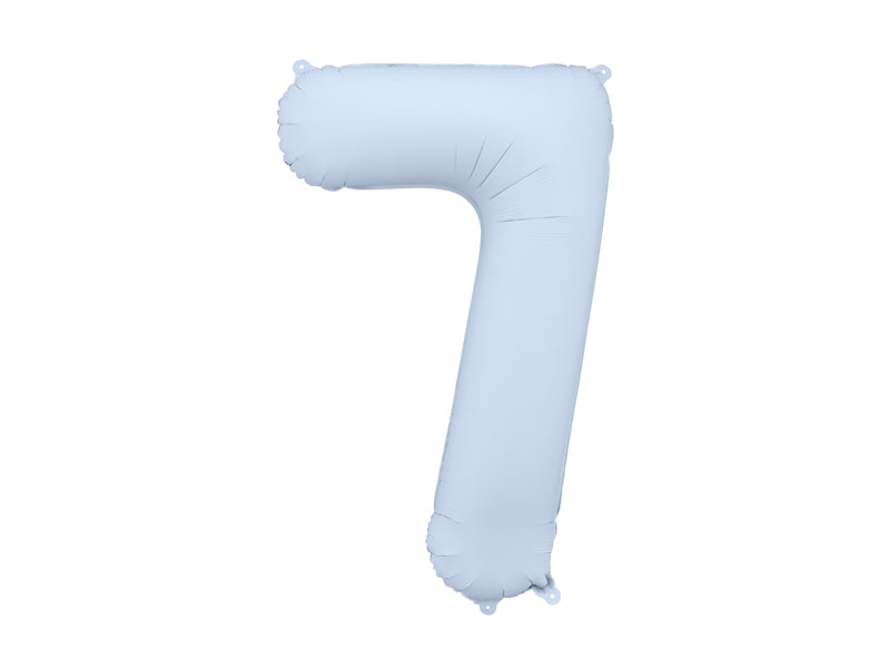 Number Balloon Pastel Blue