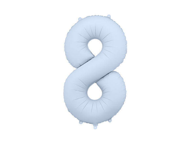 Number Balloon Pastel Blue