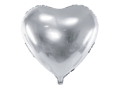 Silver Heart Balloon