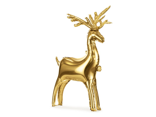 Gold Reindeer Standing Balloon Small