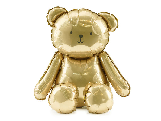 Gold Teddy Bear Balloon