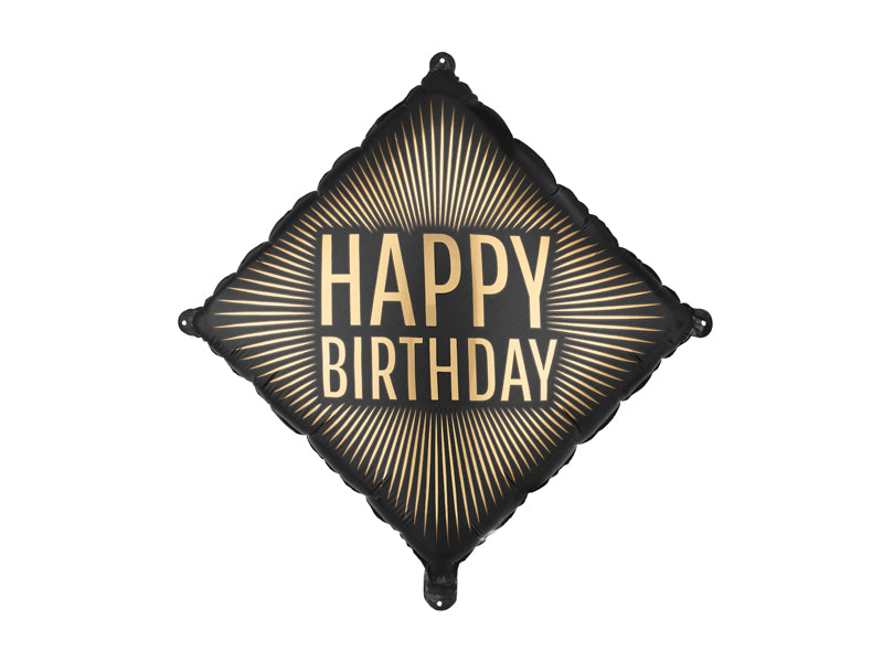 Black & Gold “Happy Birthday” Balloon