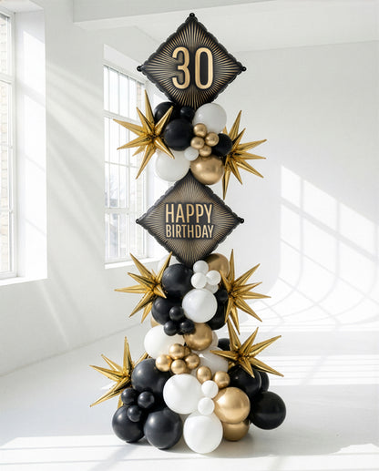 Black & Gold “Happy Birthday” Balloon