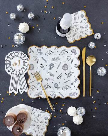 GRAD ICON FOIL NAPKIN COCKTAIL