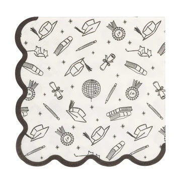 GRAD ICON FOIL NAPKIN COCKTAIL