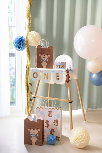 Chair banner and crown Teddy Bear - Assorted Colours