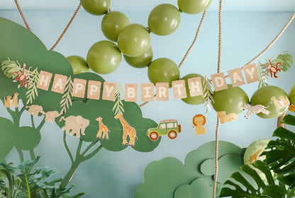 Banner Happy Birthday Safari - Assorted Colours