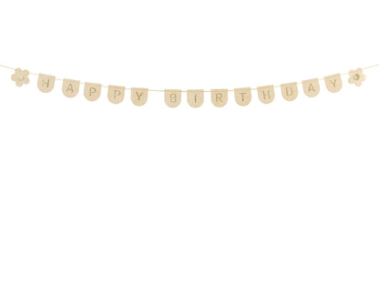 Felt Banner - Happy Birthday - pink - 3m