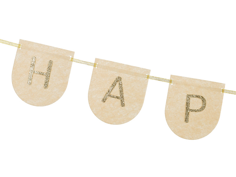 Felt Banner - Happy Birthday - pink - 3m