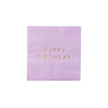 LE LILAC SIGNATURE HAPPY BIRTHDAY COCKTAIL NAPKINS
